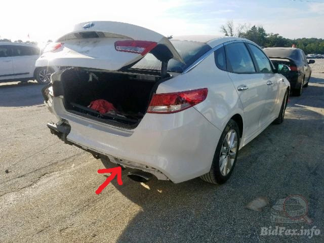 Молдинг заднего бампера под 2 трубы Kia Optima 4  2016 2.4 Бензин Херсон