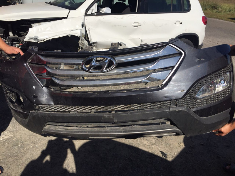 Бампер передний в сборе Hyundai Santa FE 3 2015 г.  2.4 л бензин Киев
