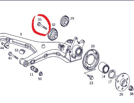 Болт задней ступицы Mercedes-Benz Vito 638 1998 2.3 Дизель Новоукраинка