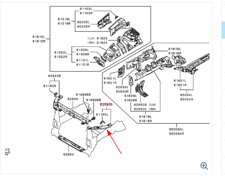 Окуляр фари лівий Mitsubishi Outlander 3 2016 г.  2.4 л бензин Ровно