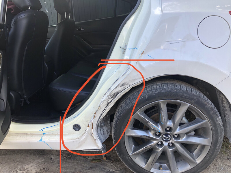 Часть заднего левого крыла (сапог) Mazda 3 Touring хэтчбек 2018 г.  2.5 л бензин Бровары