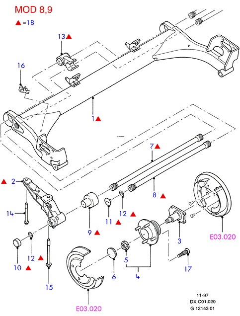 Балка задня Ford Courier disel 1998 1.8 Дизель 