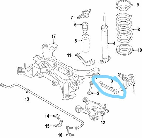 Задний поперечный рычаг развальный Ford Fusion  2014 1.6 Бензин Дніпро