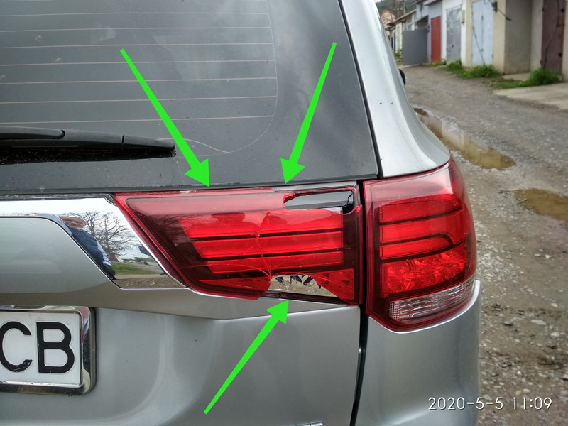 Фонарь задний правый внутренний Mitsubishi Outlander 3  2018 универсал 2.0 Бензин Мукачево