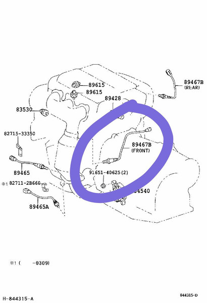 Лямбда-зонд 89467-33040   Lexus ES, Toyota Camry, Toyota Corolla