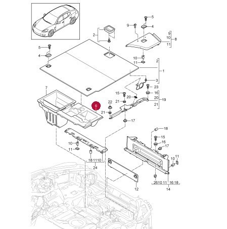 Пенопласт в багажник под насос(прямоугольный) Porsche Panamera  2010 4.8 Бензин Киев