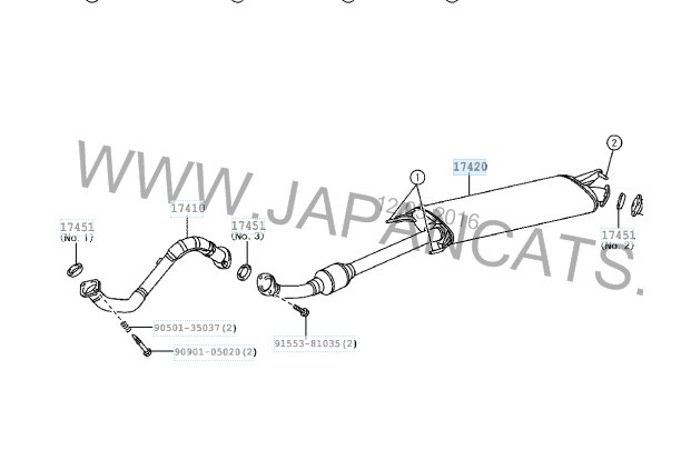 Резонатор глушника 17420-28712   Toyota RAV4
