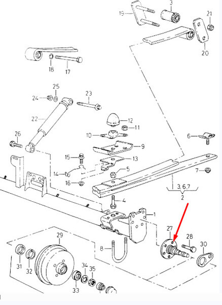 Цапфа левая 6K9501109   Volkswagen Caddy