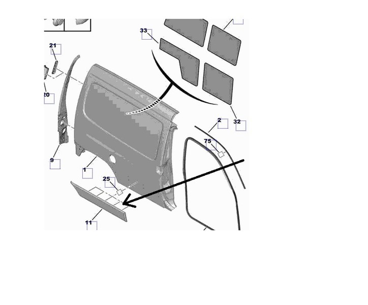 Молдинги Peugeot Partner 2005 г.  1.9 л дизель Черкассы