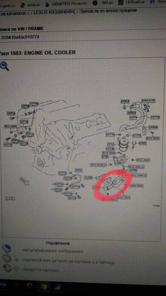 Шланги масляные Lexus RX  2009 3.5 Бензин Херсон