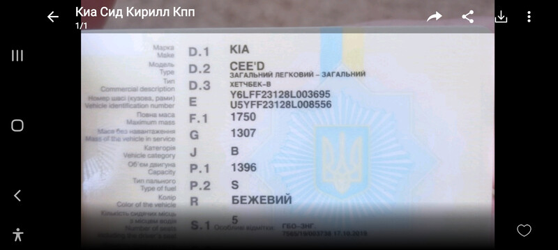 МКПП Kia Cee`d  2008 хэтчбек 1.4 Бензин Изюм
