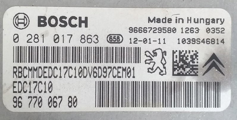 Блок управления двигателем, bsi, ключ Citroen Berlingo К9  1.6HDI 8V 2012 1.6 Дизель 