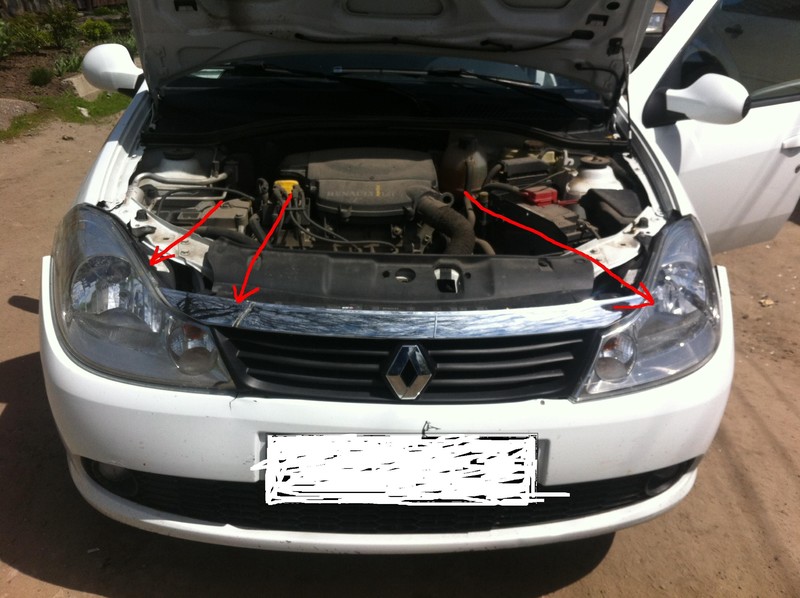Основная фара Renault Symbol Thalia 2011 1.5 Бензин Сумы