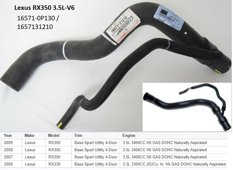 Патрубок радиатора, верхний Lexus RX 350 2007 3.5 Бензин 