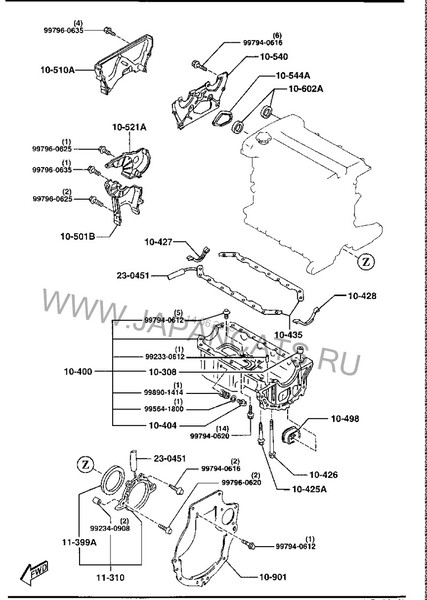 Захист ГРМ Mazda 323  1998 1.8 Бензин 