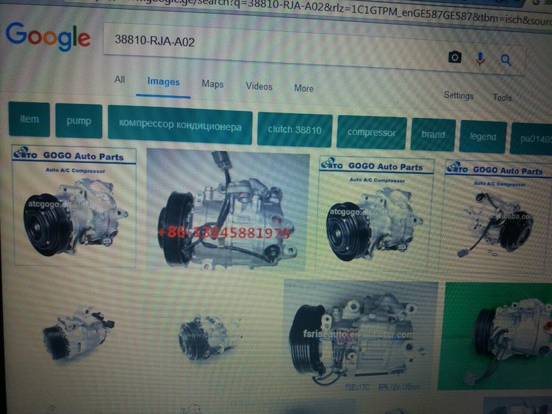 Компресор кондиціонера 38810-RJA-A02   Honda Legend