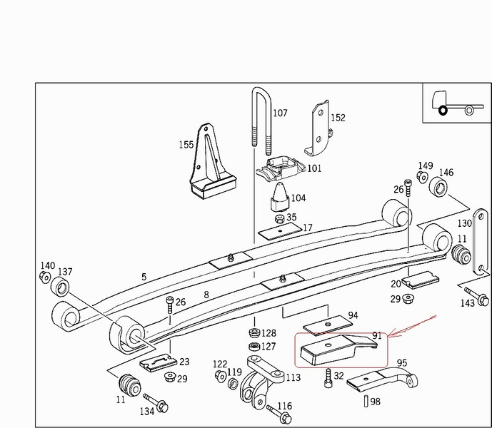 ВКЛАДКА под ресору Mercedes-Benz 815  2002 4.3 Київ