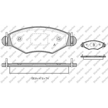 Передние тормозные колотки Peugeot 206  2003 хетчбек 1.1 Бензин 