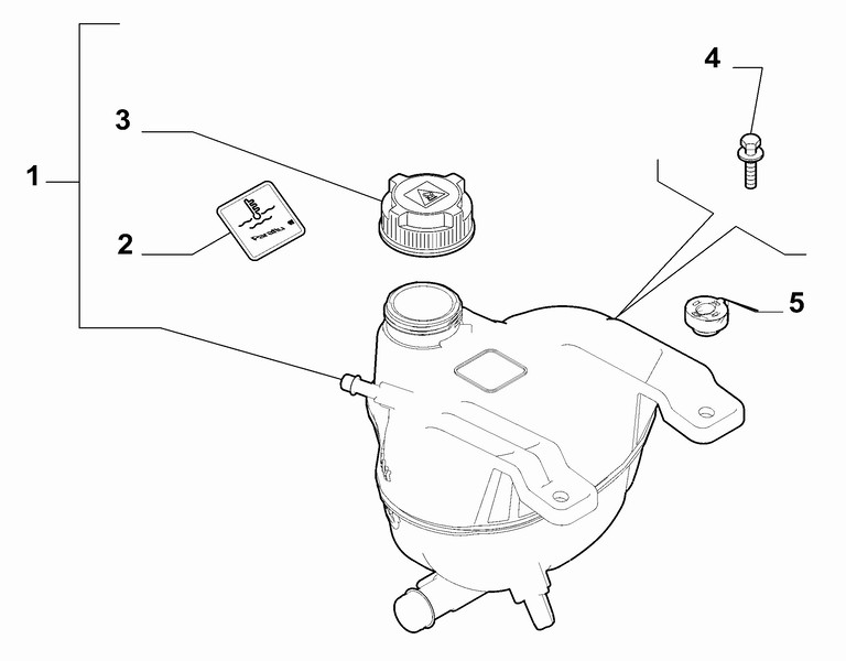 Расширительный бачок Fiat 500L  2017 универсал 1.3 Дизель Киев