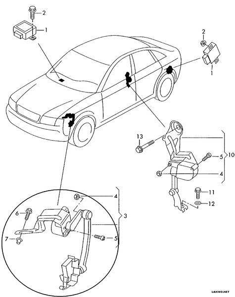 Датчик рівня кузова 8E0941285J   Audi A4, Audi A6