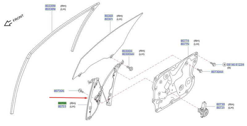 Механизм стеклоподъемника двери передней правой Infiniti FX  2008 3.5 Бензин 