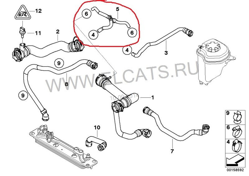 Тройник системы охлаждения BMW X5 E70 универсал 2008 г.  4.8 л бензин Киев