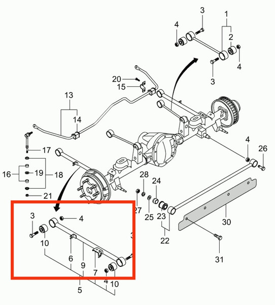 Продольная задняя левая тяга SSangYong Kyron 2 2012 2.0 Дизель Киев