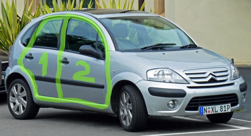Дверь передняя правая голая Citroen C3  2008 1.4 Бензин Киев