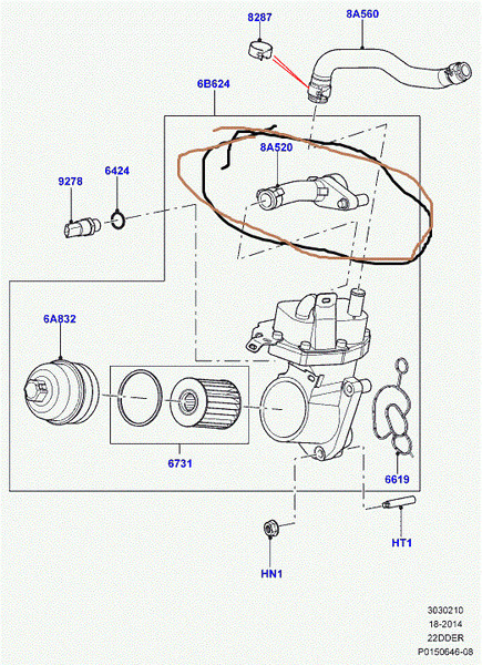 Водяний колектор Land Rover Freelander 2008 г.  2.2 л дизель Тернополь