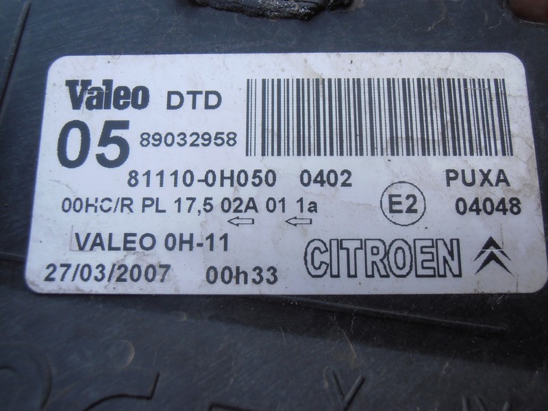 Основная фара в сборе Citroen C1  2008 хэтчбек 1.0 Бензин Умань
