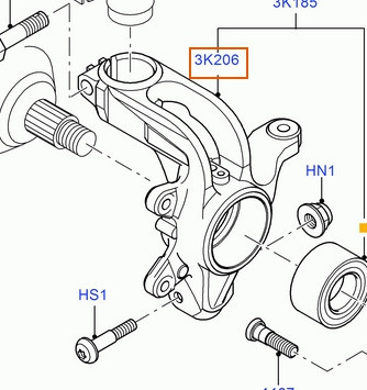 Поворотний кулак 1763100   Ford Fiesta