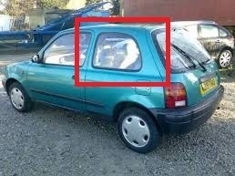 Скло заднє бічне ліве Nissan Micra K11  1995 хетчбек 1.0 Бензин 
