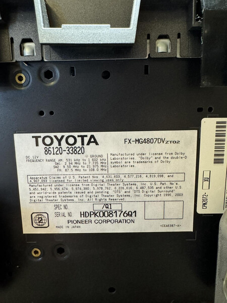 Штатная магнитола Lexus ES 2008 г.  3.5 л бензин Тростянец