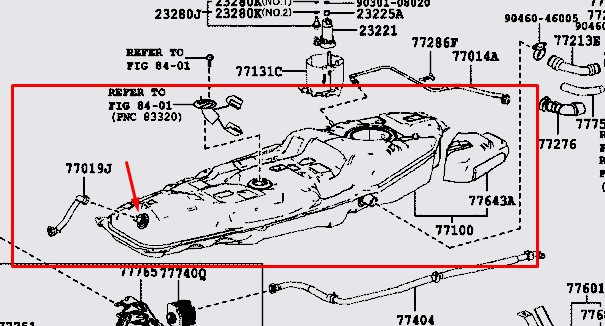 Паливний бак 77001-42240   Toyota RAV4