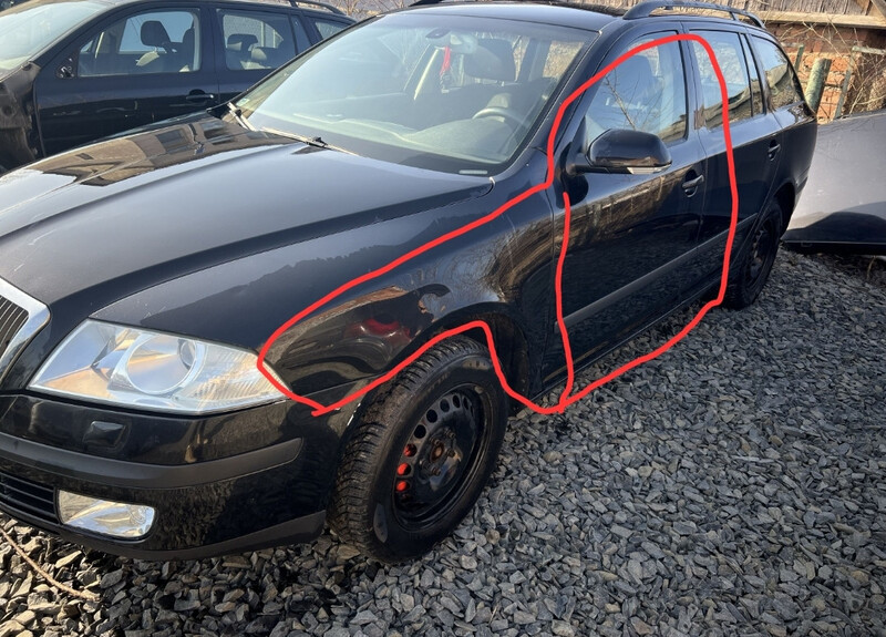 Крило та двкрка передня ліва сторона Skoda Octavia A5  2007 универсал 2.0 Дизель Луцк