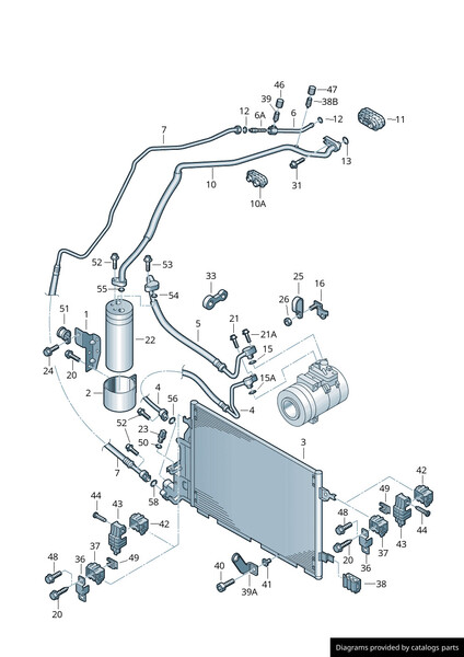 Трубка кондиционера 3B1260712E   Volkswagen Passat