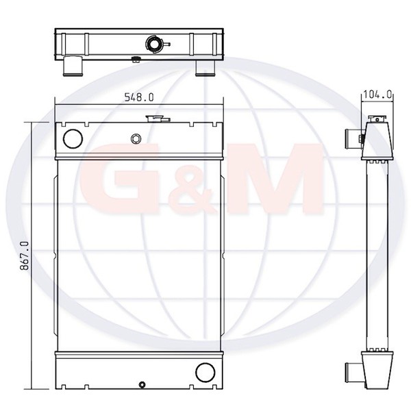Радиатор John Deere 4040 4045 HF120 2000 г.  Одесса