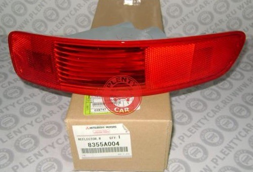 Отражатель заднего бампера правый 8355A004   Mitsubishi Outlander, Mitsubishi Outlander XL