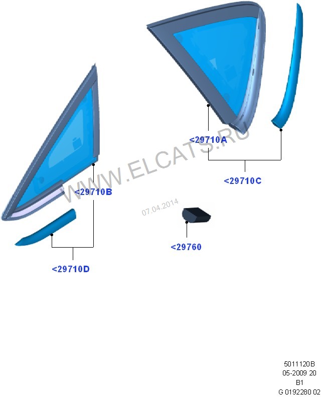 Стекло в кузов переднее правое Ford Fiesta MK7  2011 1.4 Дизель Винница