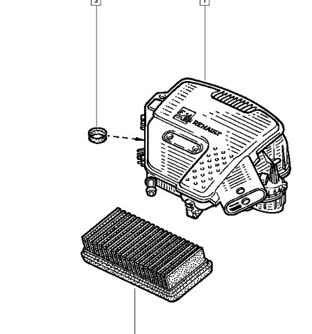 Корпус воздушного фильтра Renault Kangoo  2007 универсал 1.9 Дизель Маньковка