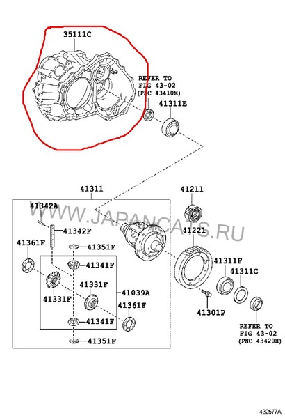 Корпус акпп 3510544061   Toyota Camry