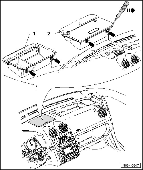 Центральное верхнее вещевое отделение передней панели Volkswagen Caddy 3  2007 1.9 Дизель Симферополь