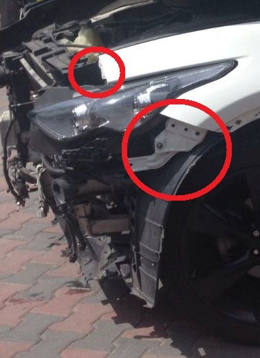 Кронштейн фары + бампера левые Infiniti FX 37 2011 3.7 Бензин Киев