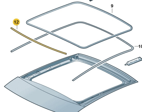 Ущильнювач панорами Volkswagen Passat CC  2011 2.0 Бензин Прилуки