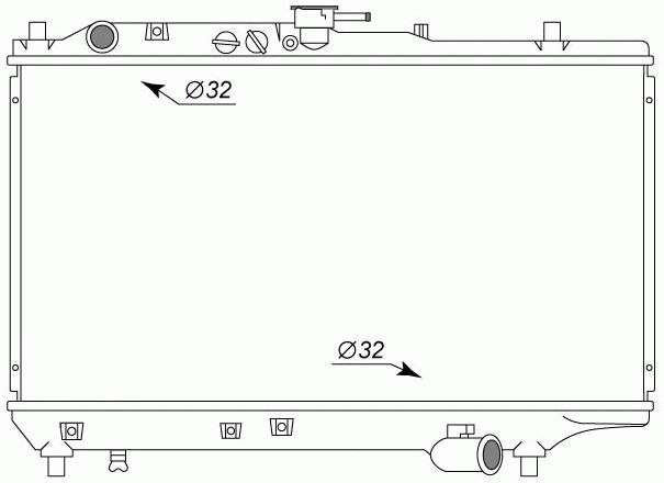 Радиатор двигателя Mazda 323 323F_BG 1993 1.6 Бензин Киев