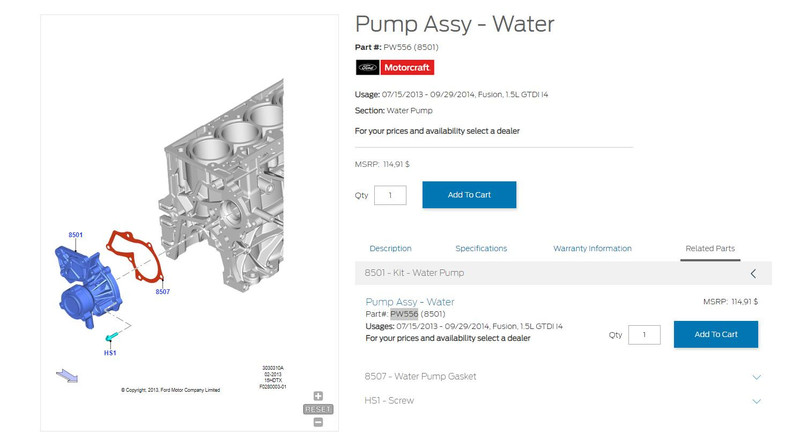 Помпа PW556   Nissan Rogue