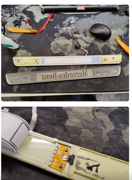 Накладка порога левая с подсветкой Mercedes-Benz M-Class W166  2012 2.2 Дизель 