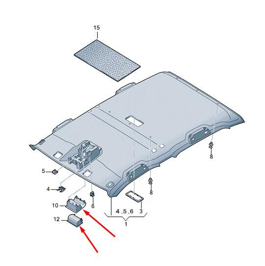 Потолочная консоль Volkswagen Amarok  2014 2.0 Дизель Одесса