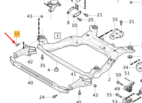 Болти кріплення поперечини до підрамника Volvo XC60  2014 2.4 Дизель Золотоноша