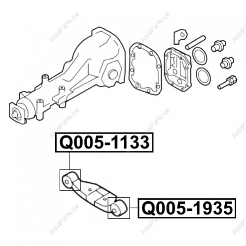 Сайлентблок траверсы крепления заднего редуктора 0051133 Q-FIX   Subaru Tribeca